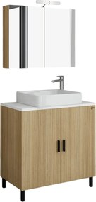 Комплект за баня Drop Roma 70 II-Светъл естествен цвят