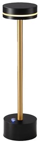 LED презареждаема настолна лампа с регулиране на яркостта SAM LED/5W/5V 3600 mAh черна/златна