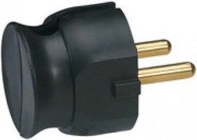 Legrand Щепсел черен плосък без заземяване Slim 16A /15бр/  - 050184