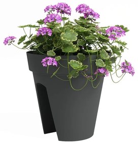 Сандък за цветя за парапети от рециклирана пластмаса ø 30 cm Capri – Artevasi