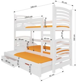 Чекмедже за Чекмедже за Чекмедже за двуетажно легло Puro plus 3B-Leuko-Gkri