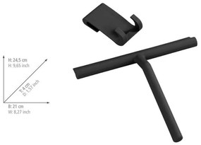 Черен висящ самоносещ метален комплект аксесоари за баня Classic - Wenko