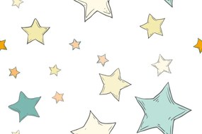 Самозалепващ тапет – Космически звездички на бял фон
