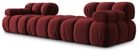 Червен ъглов диван от кадифе Bellis - Micadoni Home