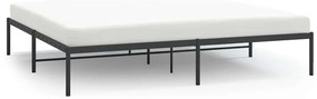 350853 vidaXL Метална рамка за легло, черна, 200x200 см