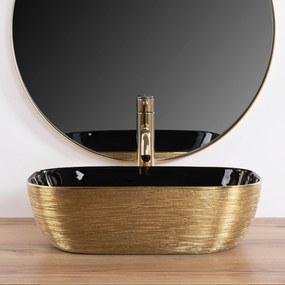 Умивалник за плот Rea Belinda BLACK BRUSH GOLD