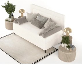 Кремаво тапицирано единично легло 100x200 cm Alba – Maison de Rêve