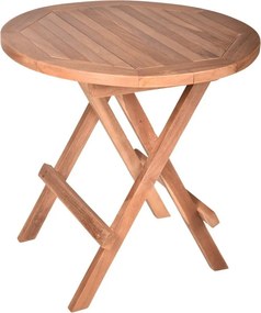 Кръгла градинска маса за съхранение от масивно тиково дърво ø 50 cm Mitan – Garden Pleasure