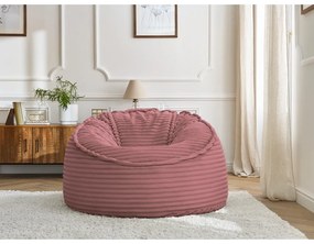 Розов пуф от рипсено кадифе Socrate – Bobochic Paris