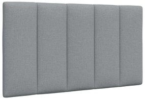 4019142 vidaXL Мека табла за легло, светлосива, 90 см, плат