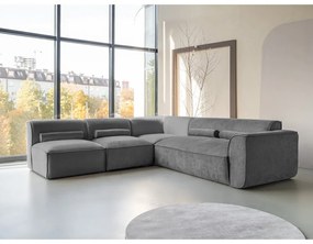 Сив ъглов диван (ляв ъгъл) Flex Felix – Miuform