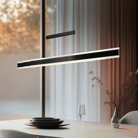 Матово черно LED висящо осветително тяло с метален абажур Arcola – Trio