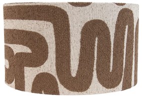 Текстилен абажур кафяв с бежови райета 35/35/20