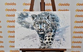 Картина на платно – Рисуван леопард