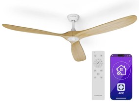 Klarstein Вентилатор за таван Bahama Breeze Smart, роторни перки от масивна дървесина, дистанционно управление + управление с приложение