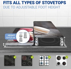 Комплект от 2 стъклени капака за печка , 52 x 30 cm Macarons - Wenko