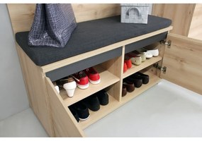 Шкаф за обувки в буков декор с пейка Lissabon - Germania