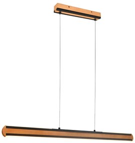 Черно и естествено LED висящо осветително тяло Deacon – Trio