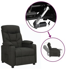 3093459 vidaXL Изправящ стол, черен, текстил