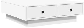 848087 vidaXL Маса за кафе, бяла, 90x90x28 см, инженерно дърво