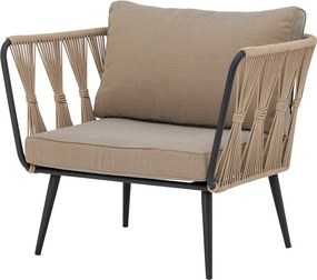 Бежов тапициран градински фотьойл Pavone - Bloomingville