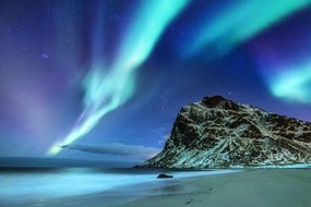 Самозалепващ фототапет – Полярно сияние в Норвегия