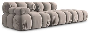 Светлокафяв кадифен модулен диван 282 cm Bellis – Micadoni