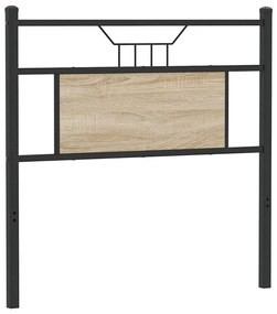 4106819 vidaXL табла за глава Дъб Сонома 80 cm Изработена дървесина и стомана