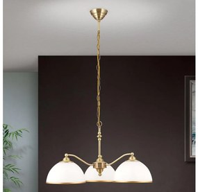 Orion LU 1838/3 - Пендел OLD LAMP 3xE27/40W/230V бял/бронзов