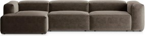 Кафяв ъглов диван (ляв ъгъл) Bergamo – Cosmopolitan Design