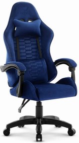 Геймърски стол HC-1000 NAVY - кадифена тъкан