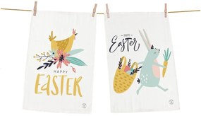 Комплект от 2 памучни кърпи за чай , 70 x 50 cm Easter Harvest - Butter Kings