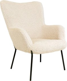 Кремаво кресло от изкуствен косъм Glasgow – Bonami Essentials