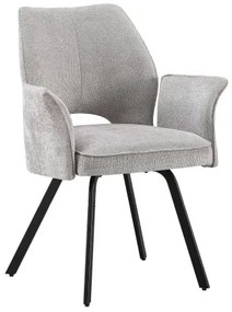 ТУЛИП Тъмно бежово (тъкан UF980-03) - МОДЕРЕН ТАПИЦИРАН СТОЛ С ПОДЛАКЪТНИЦИ ЗА ДНЕВНА/ТРАПЕЗАРИЯ/ОФИС ЛОФТ