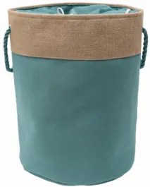 Текстилен кош за дрехи кръг 40x50см зелено/бежово HD-(7SM109-D) - Horecano