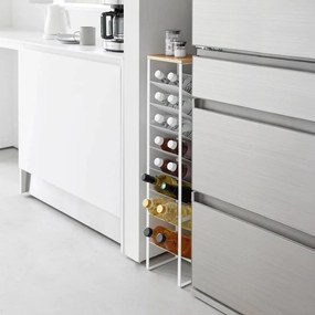 Бял метален стелаж за вино брой бутилки 16 20x88,5x19 cm Tower – YAMAZAKI