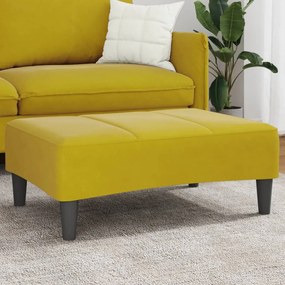 4007379 vidaXL Табуретка, жълта, 77x55x31 см, кадифе