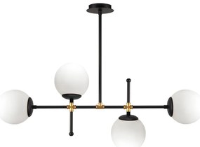 Черно висящо осветително тяло, височина 57 cm Kruva - Squid Lighting