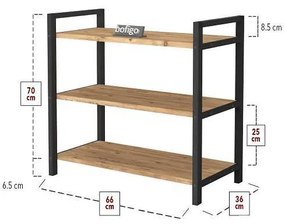 Поставка за обувки Shoe Rack - черно/дървесно