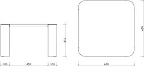 Метална градинска масичка за кафе 65x65 cm Fli – noo.ma