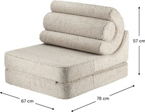 Светлокафяв детски стол от букле Flipster – Wigiwama