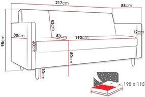 Диван - легло Melisa three-seater-Sapio milo