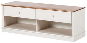 Бяла маса за телевизор от масивен бор 137x47 cm Anita – Støraa