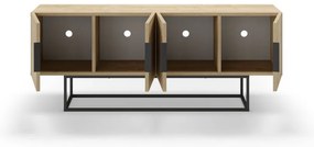 Масичка за телевизор с дъбов декор в естествен цвят 140x55 cm Titan - Marckeric