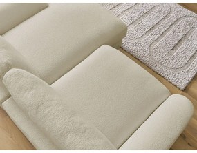 Бежов ъглов диван от прежда с примки от букле (десен ъгъл) Leonore – Bobochic Paris