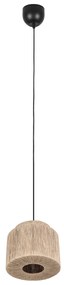 Japandi висяща лампа черна с кафяво въже 31cm - Smilla