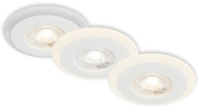 Briloner 7039036 - КОМПЛЕКТ 3x LED вградено таванно осветително тяло за баня 3xLED/5W/230V IP44 бяло