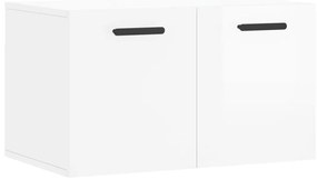 830030 vidaXL Стенен шкаф, бял гланц, 60x36,5x35 см, инженерно дърво