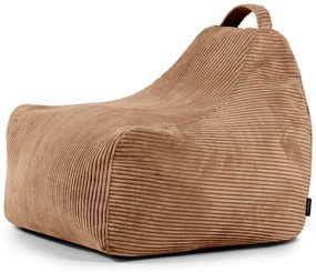 Кафяв детски пуф от рипсено кадифе Game Amuse – SLOWDOWN