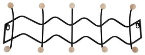 Черна метална стенна закачалка 61 cm Zig Zag – PT LIVING